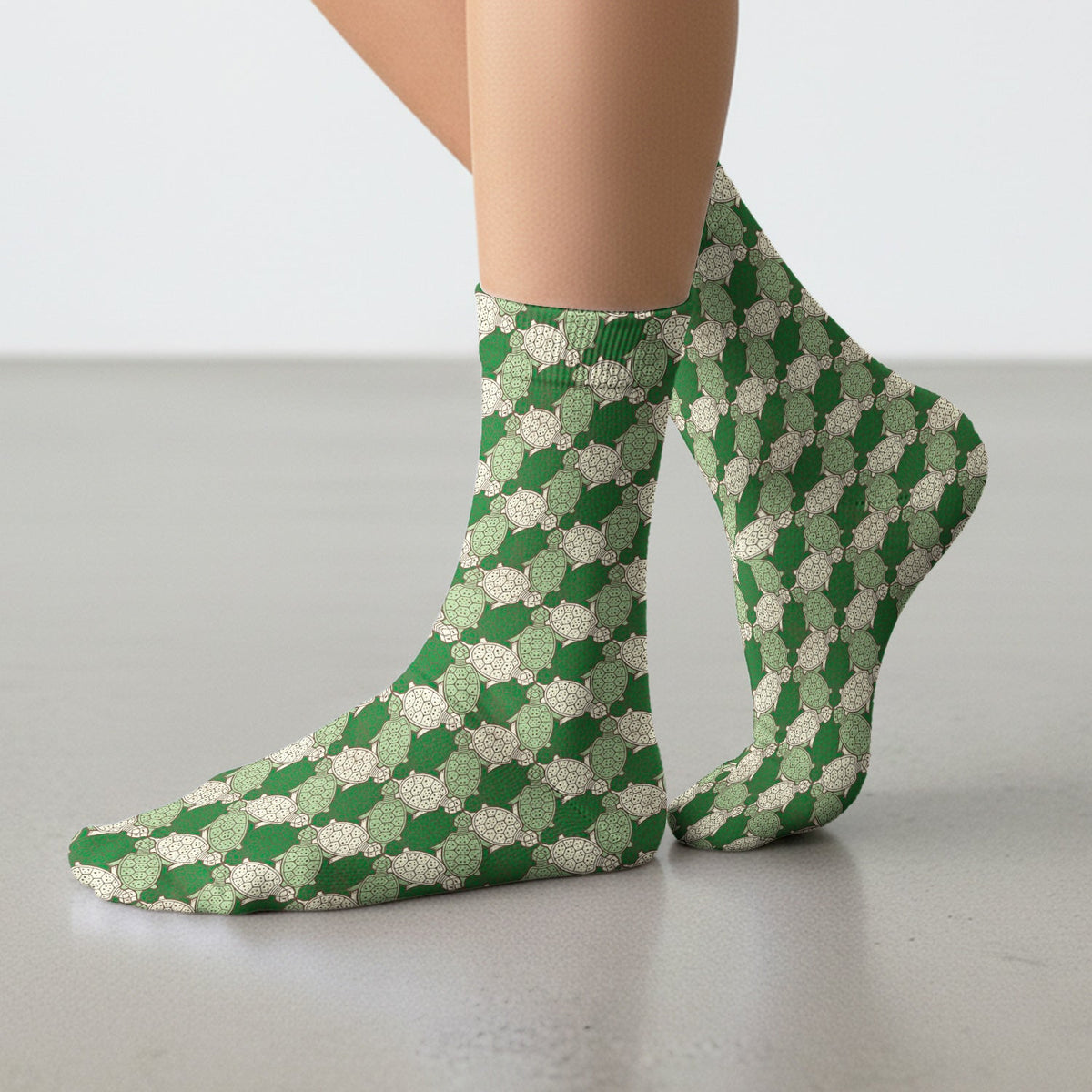Green Sea Turtle Shell Nurse Socks