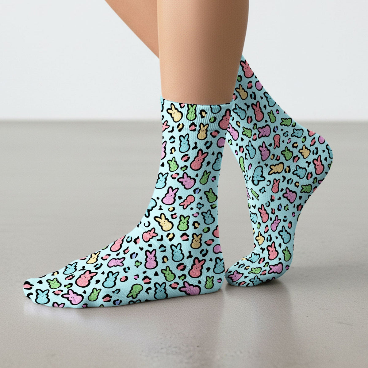 Pastel Bunny Nurse Socks