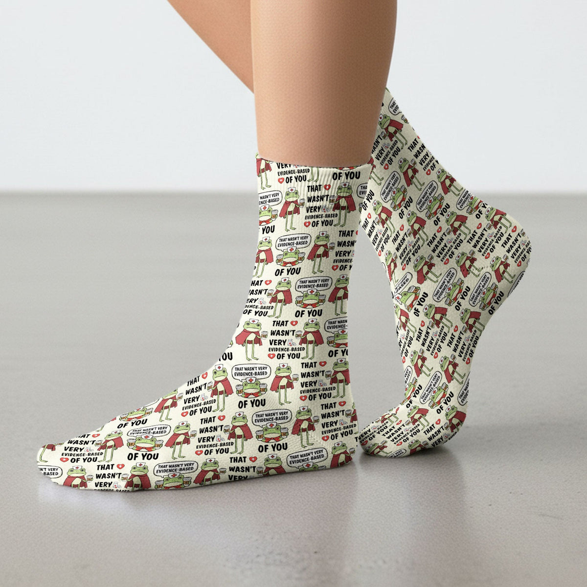 Frog Quote Nurse Socks