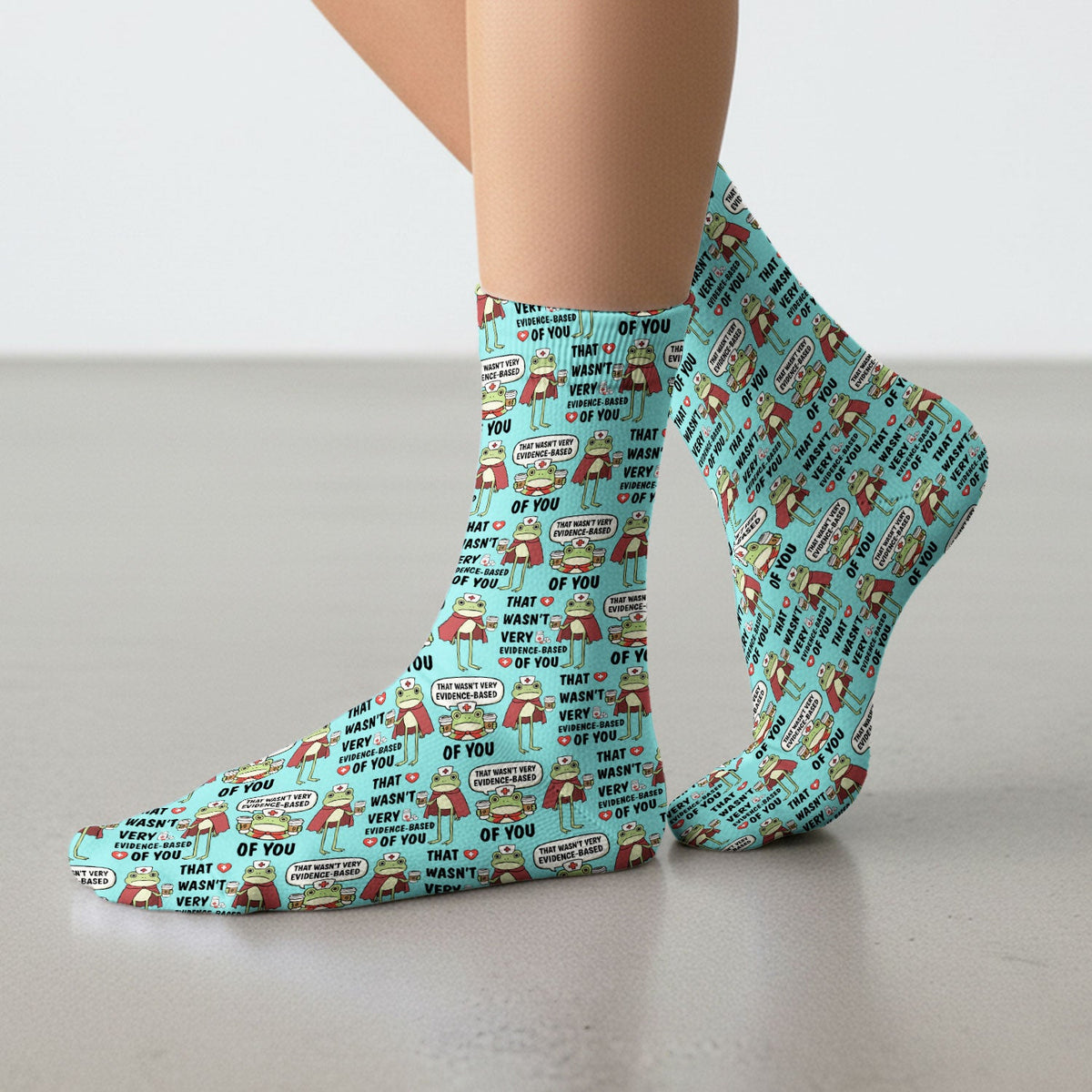 Frog Quote Nurse Socks