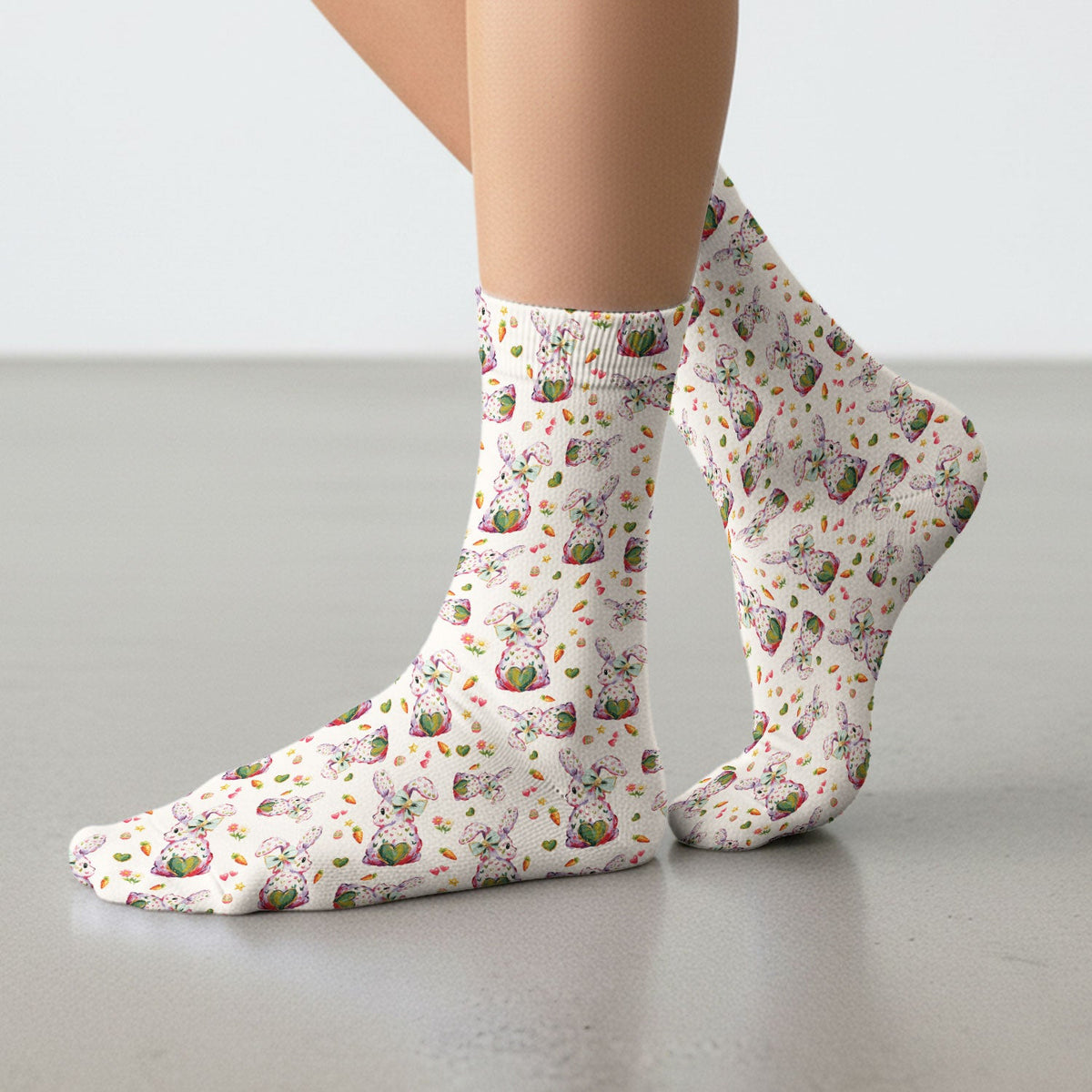 Pastel Bunny Easter Nurse Socks