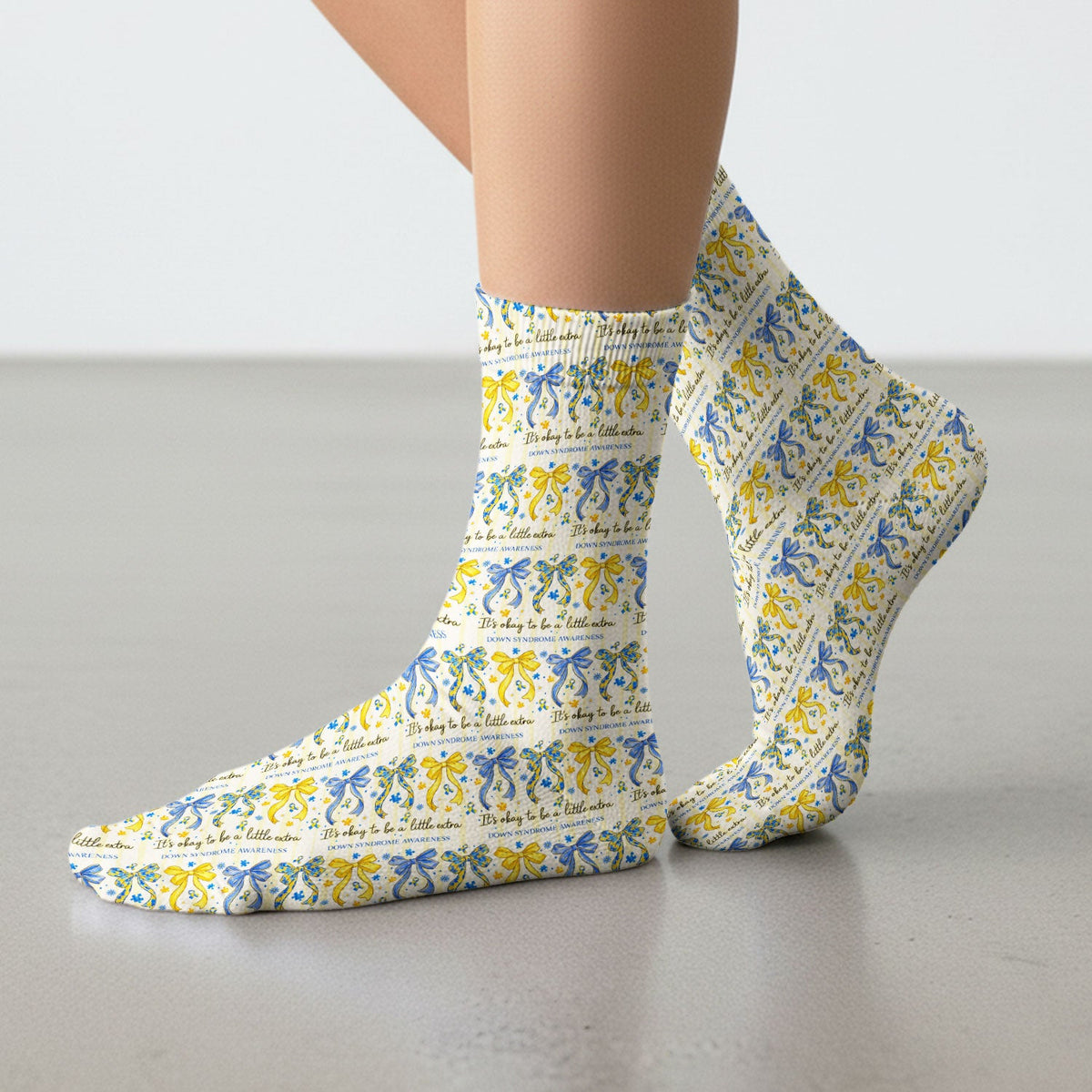 Down Syndrome Awareness Ribbon Nurse Socks