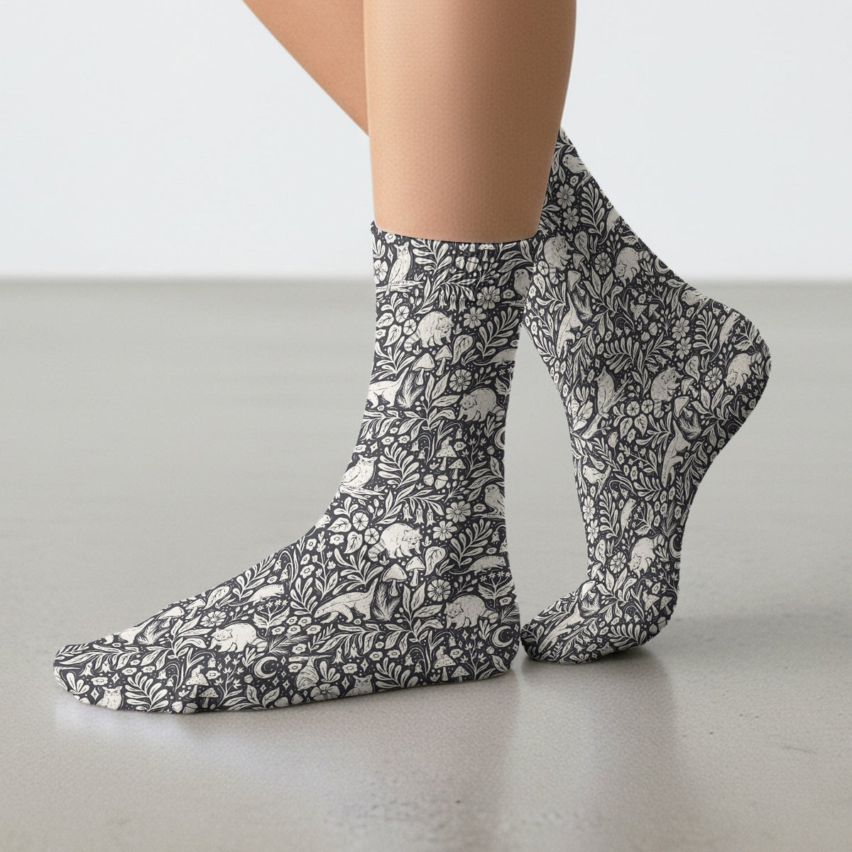 Woodland Animal Forest Nurse Socks