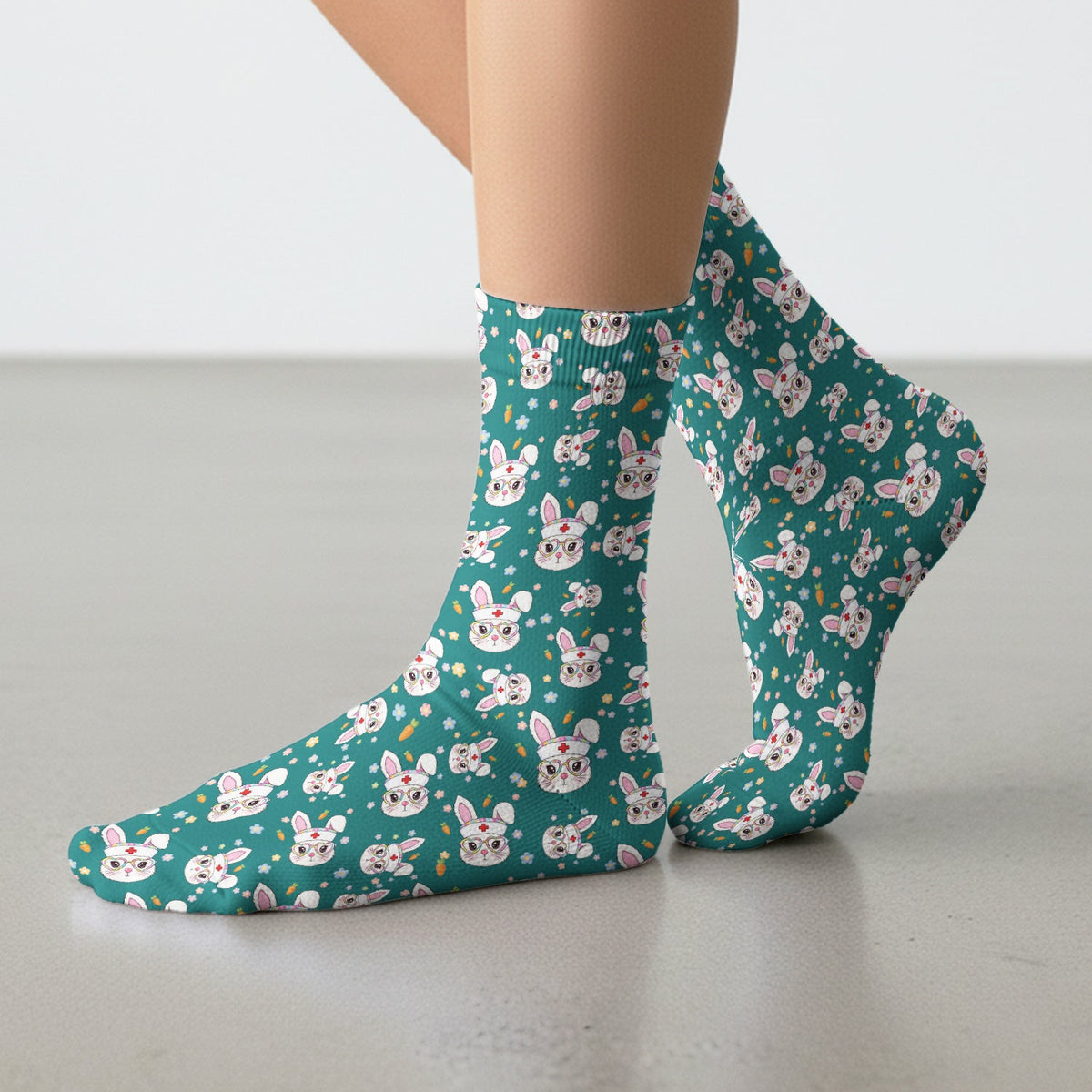 Bunny Nurse Socks - Easter Gift