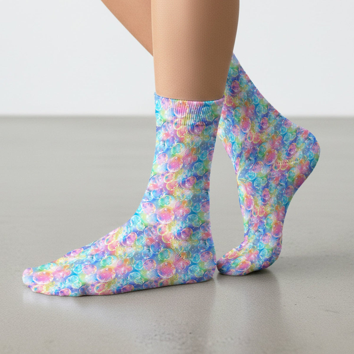 Colorful Floating Soap Bubble Nurse Socks
