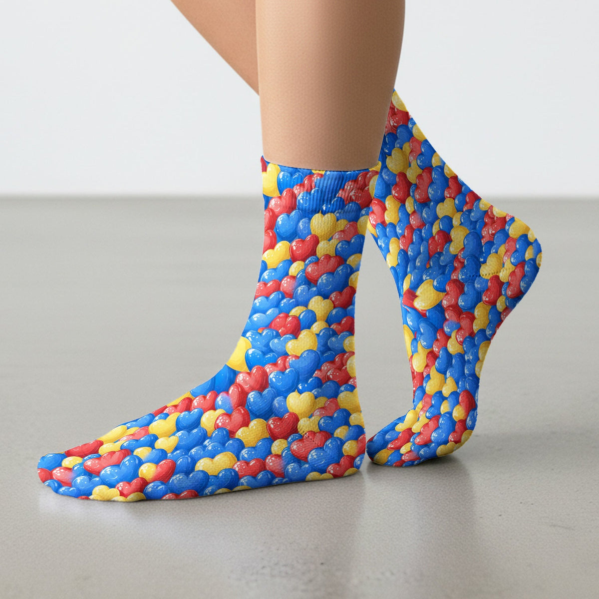 Colorful Autism Heart Nurse Socks