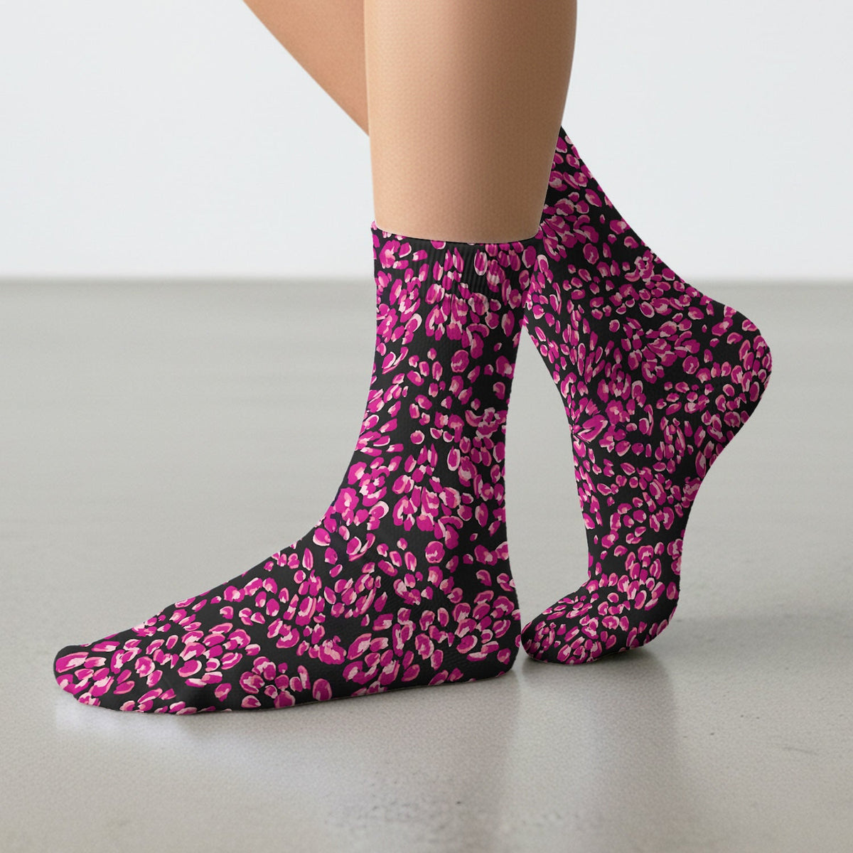 Falling Pink Rose Petals Nurse Socks