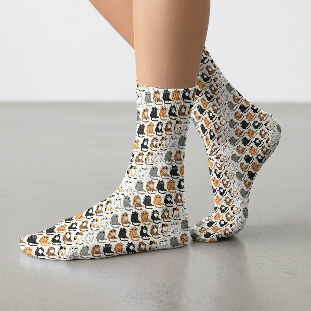 Cat Pattern Nurse Socks