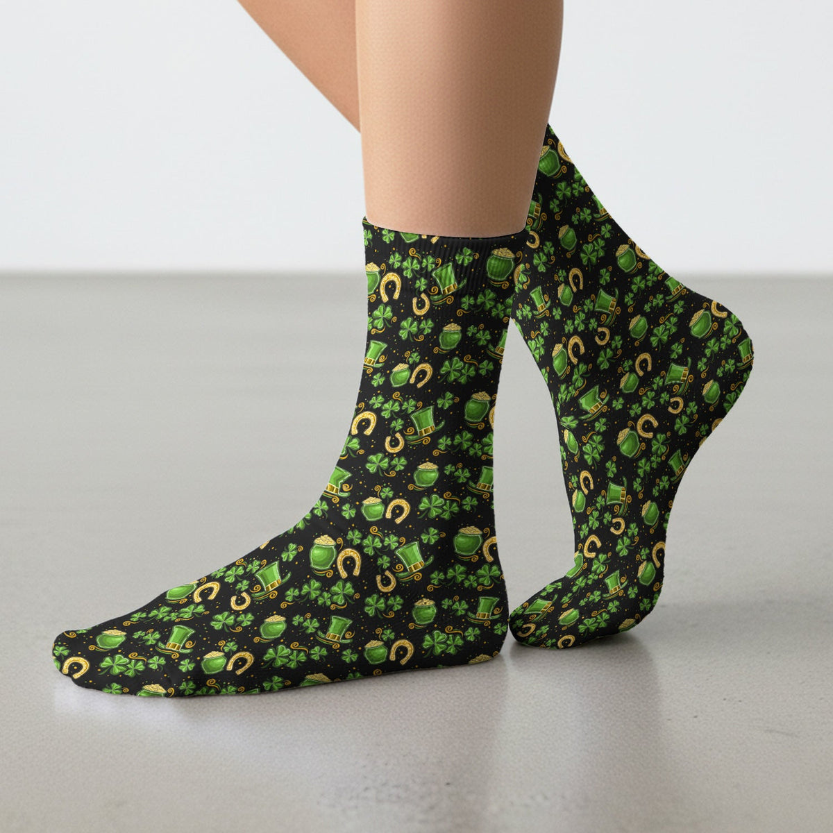 St Patrick Shamrock Nurse Socks