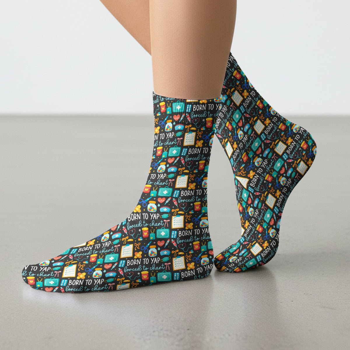 Born To Yap Medical Tools Nurse Socks