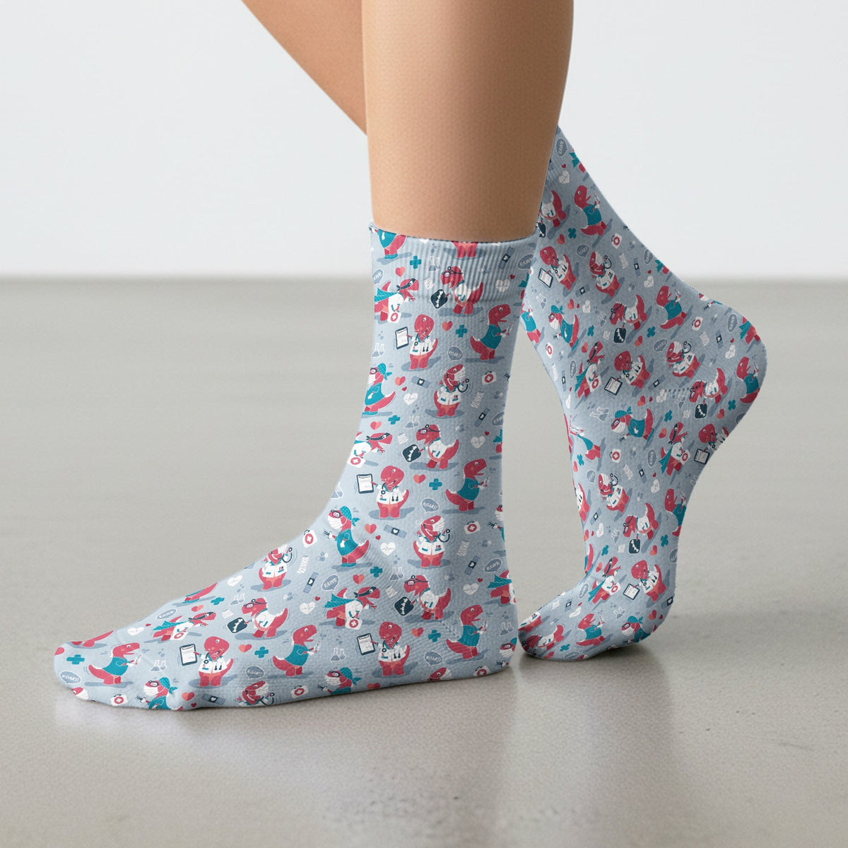 Dinosaur Doctor Nurse Socks