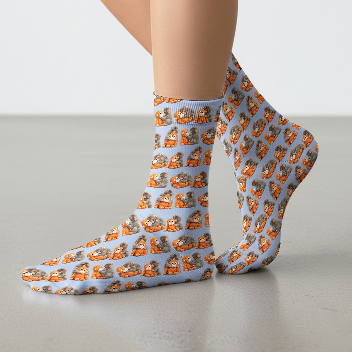 Cute Baby Monkey Plush Toy Nurse Socks