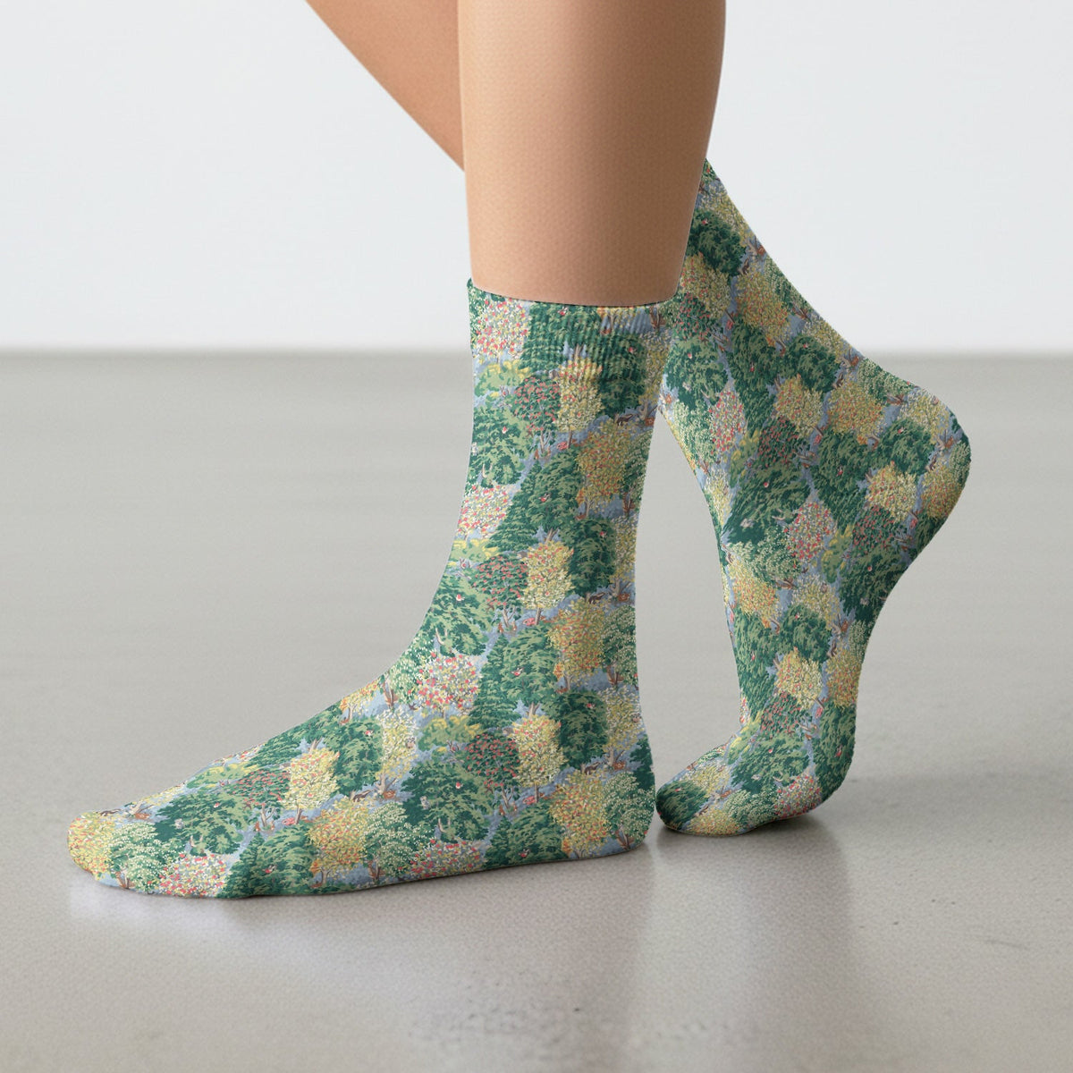 Forest Landscape Nurse Socks