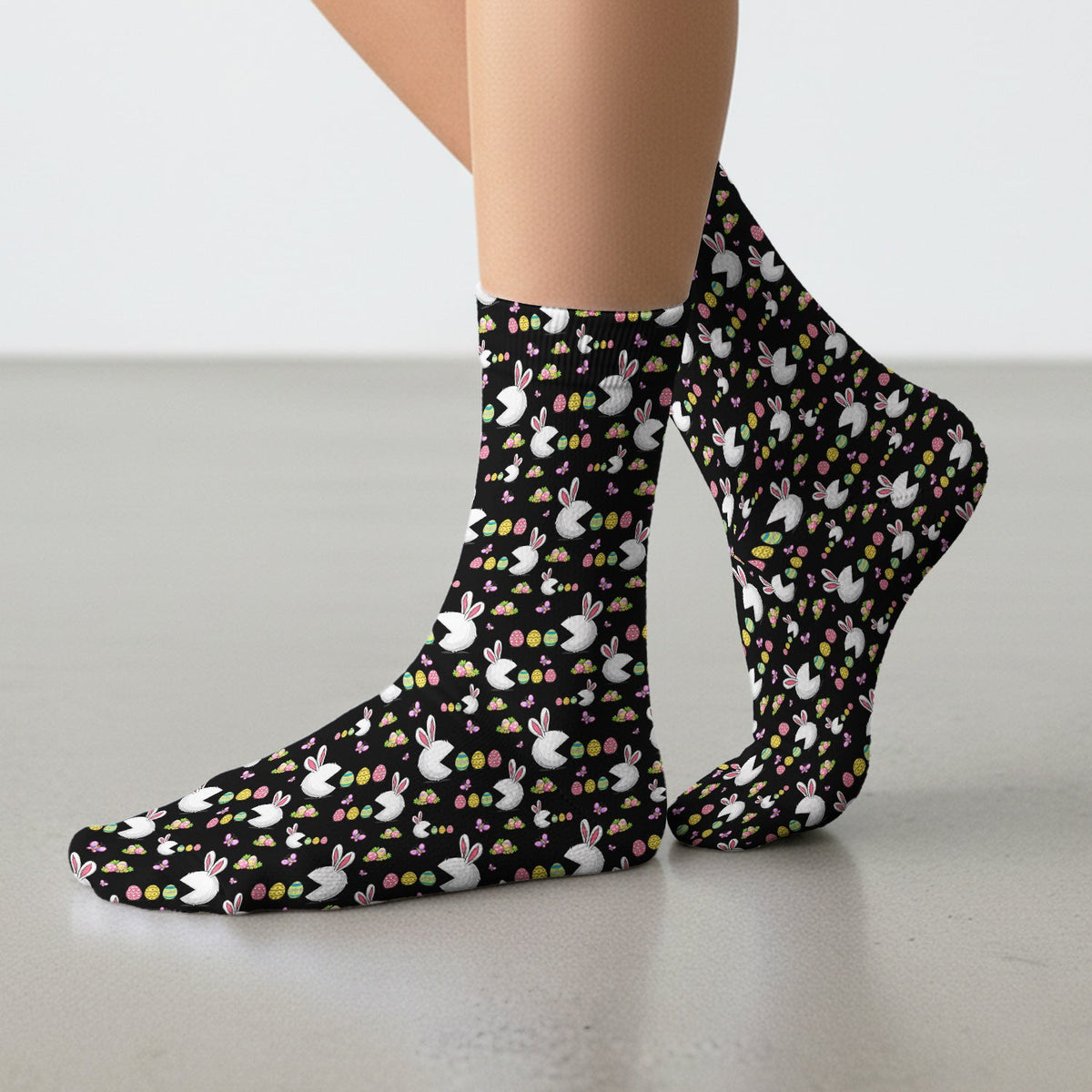 Bunny Colorful Eggs Nurse Socks - Easter Gift