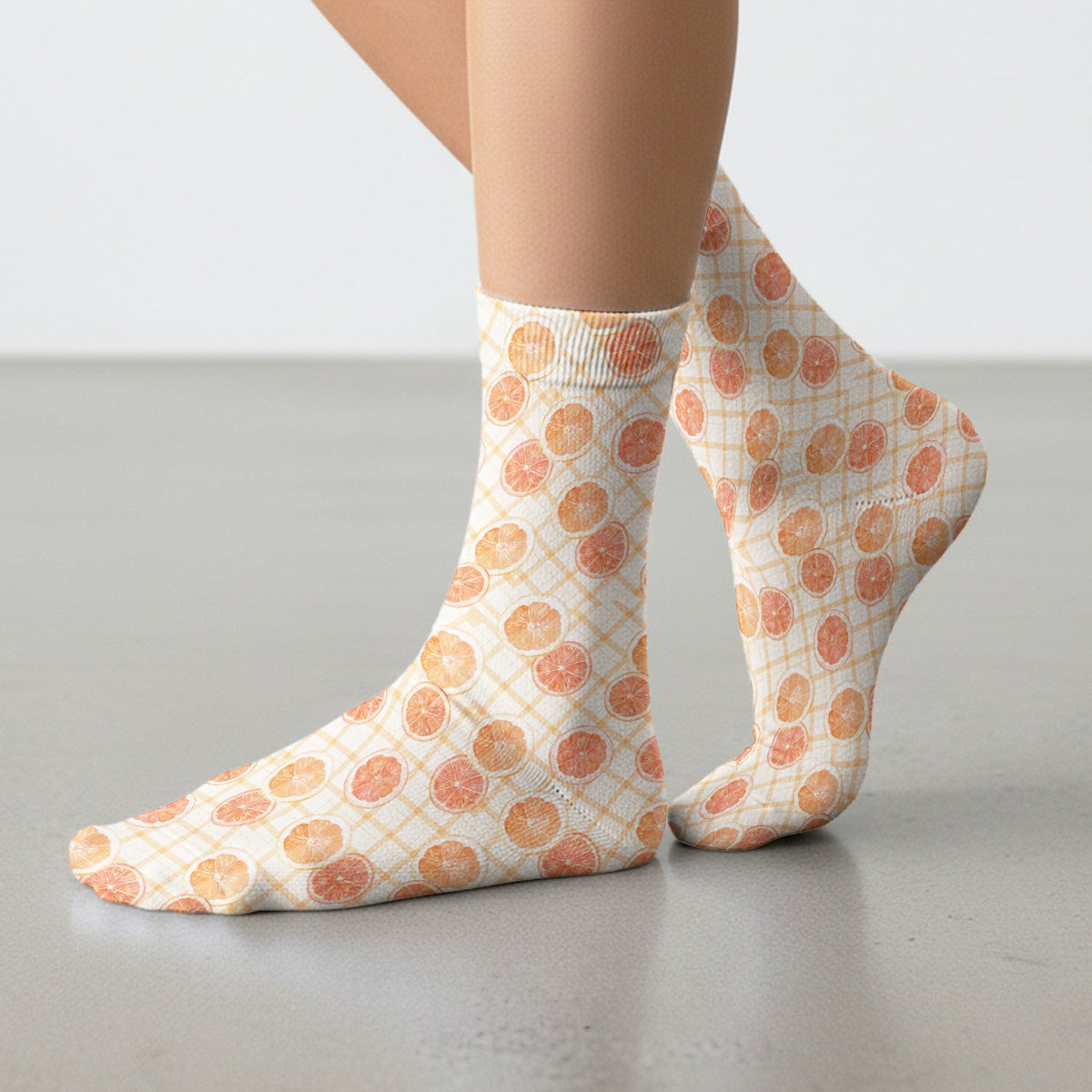 Fresh Grapefruit Slice Nurse Socks