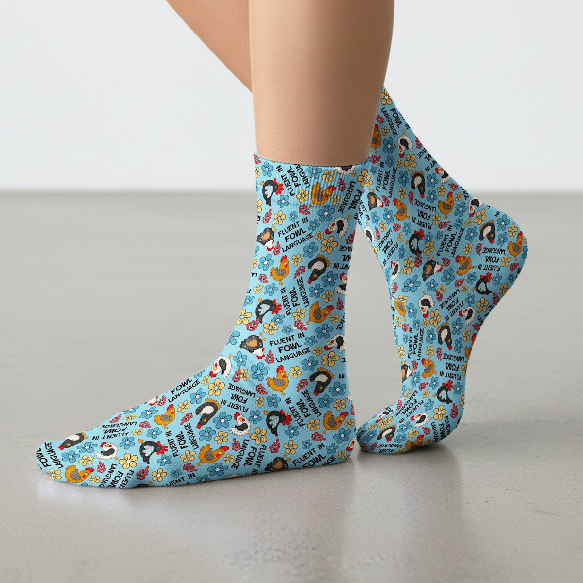 Fluent In Fowl Language Nurse Socks