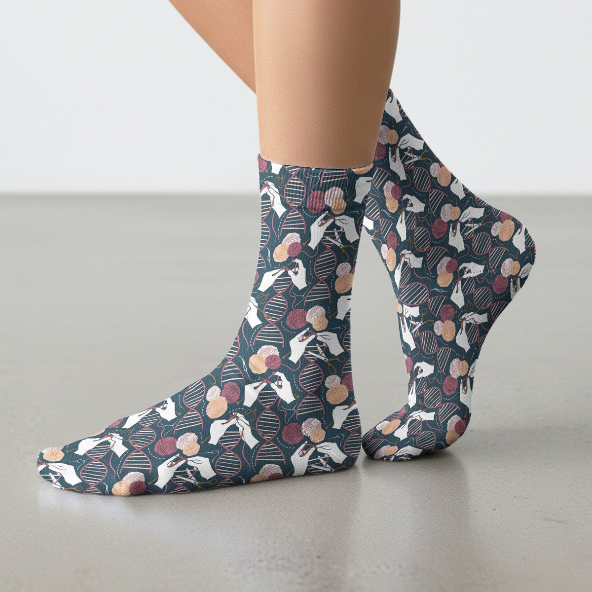 DNA Helix Yarn Nurse Socks