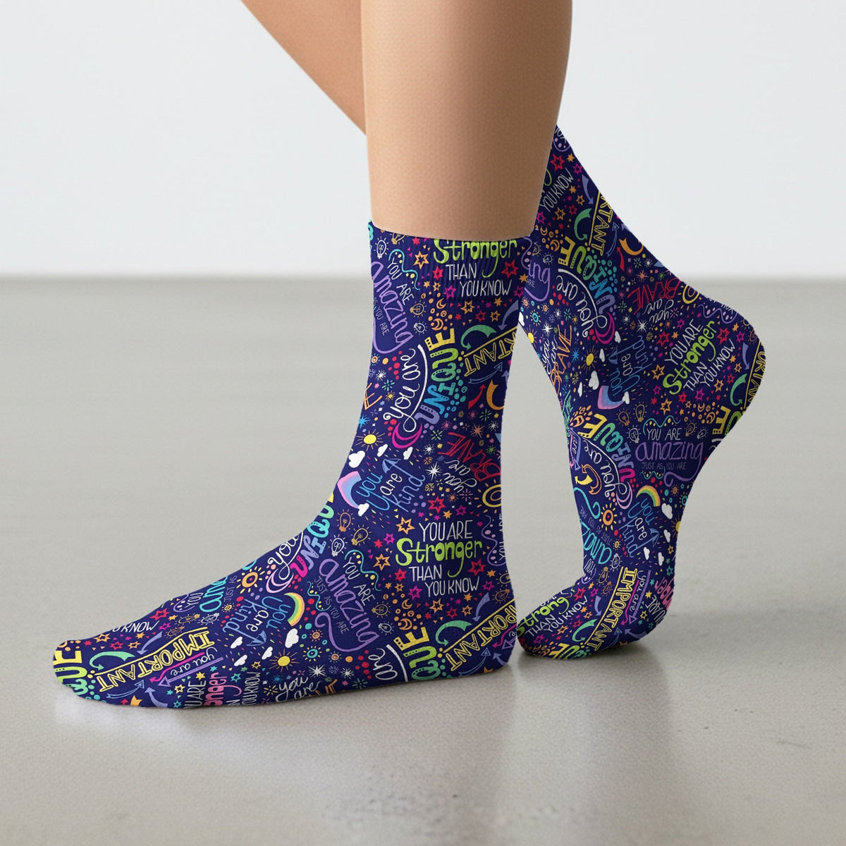 Inspirational Quote Nurse Socks
