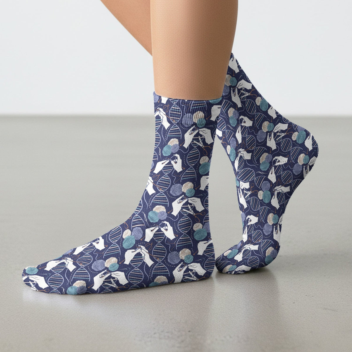 DNA Helix Yarn Nurse Socks
