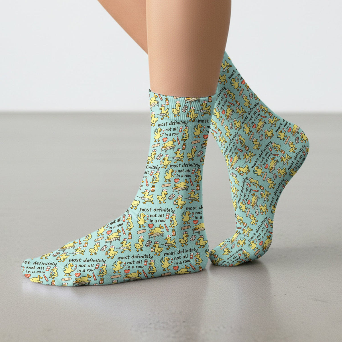 Duck Medical Humor Nurse Socks