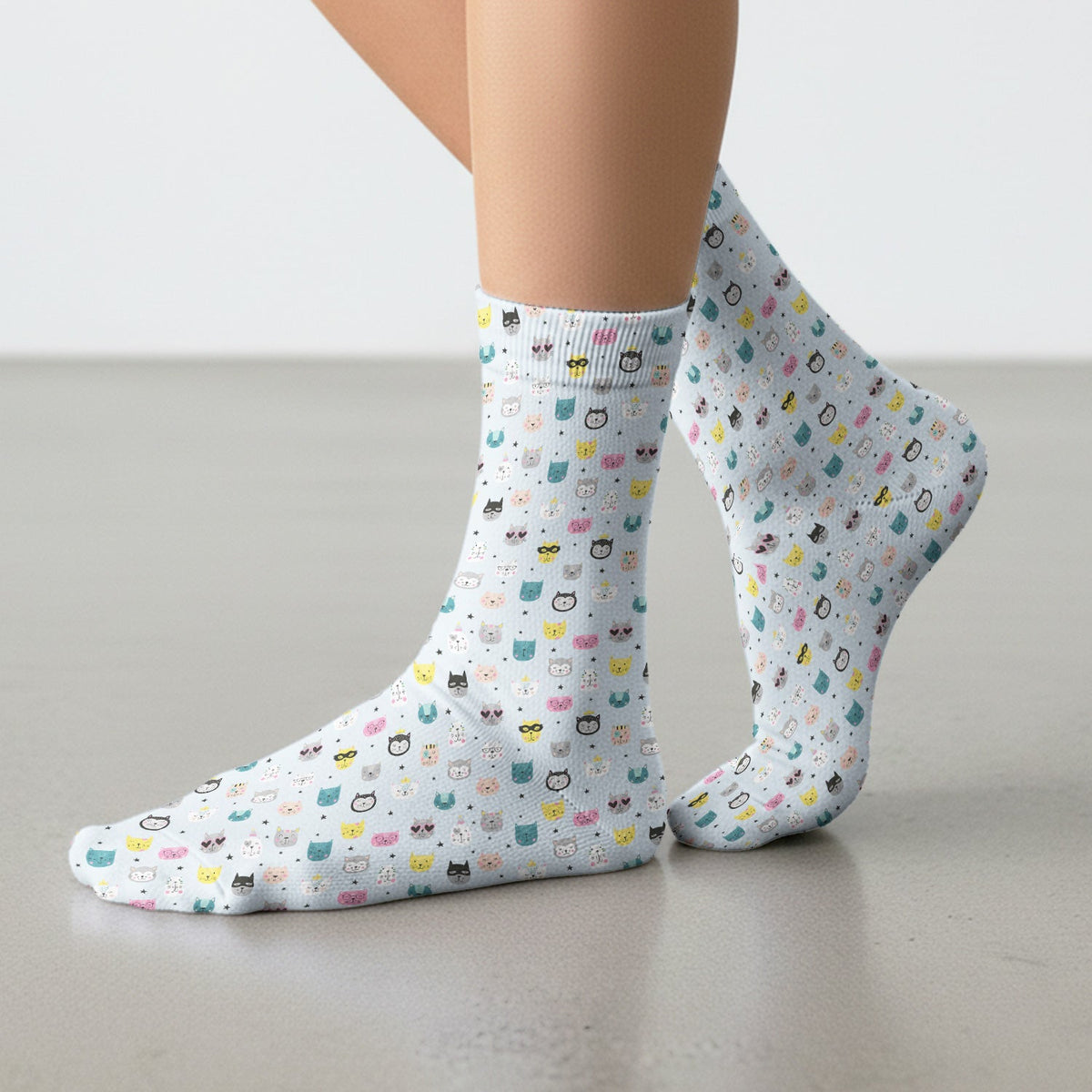 Colorful Cat Nurse Socks