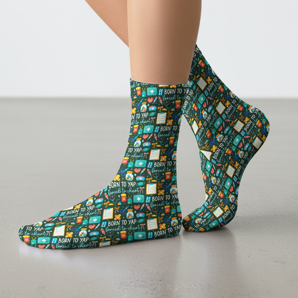 Born To Yap Medical Tools Nurse Socks