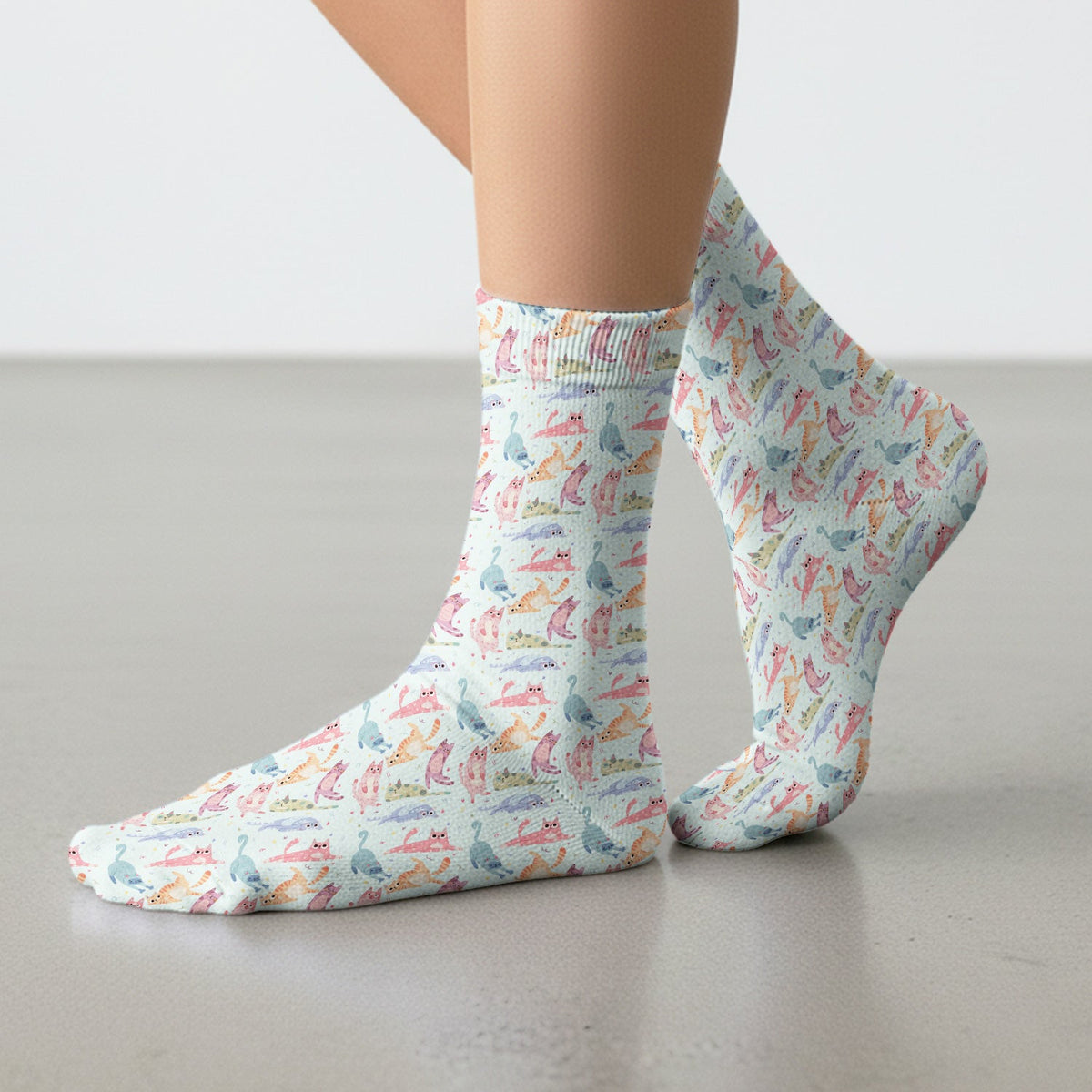 Pastel Cat Nurse Socks
