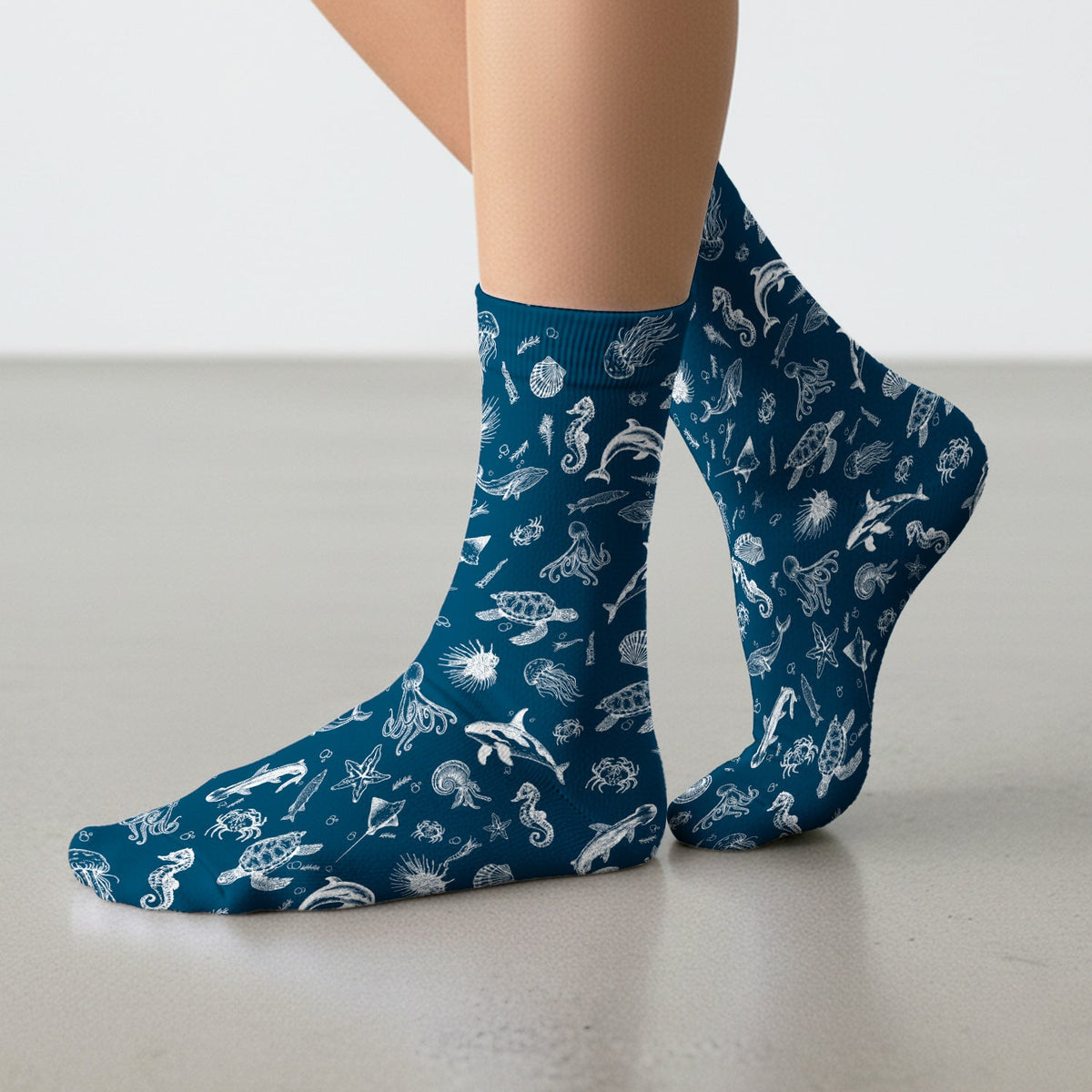 Marine Sea Life Nurse Socks