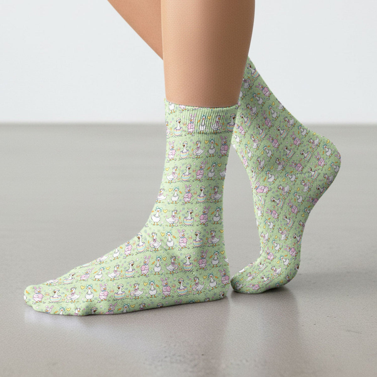 Goose Bunny Egg Nurse Socks - Easter Gift