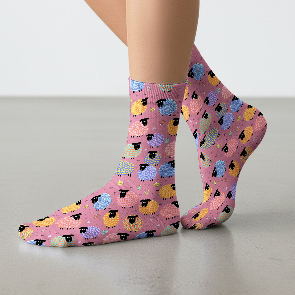 Colorful Sheep Nurse Socks