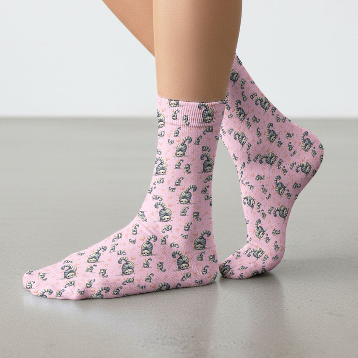 Valentine Cute Cat Heart Nurse Socks