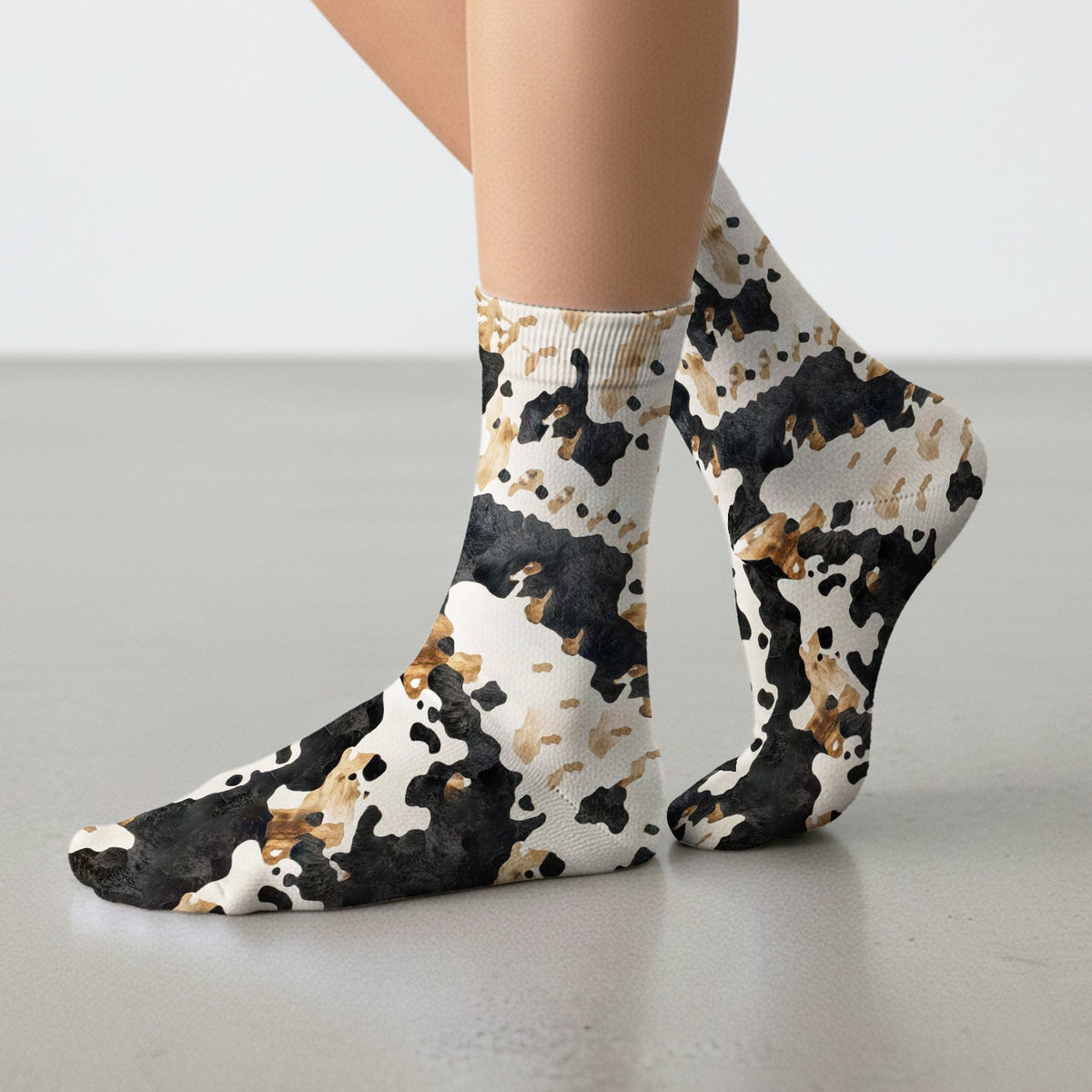 Classic Cow Print Nurse Socks