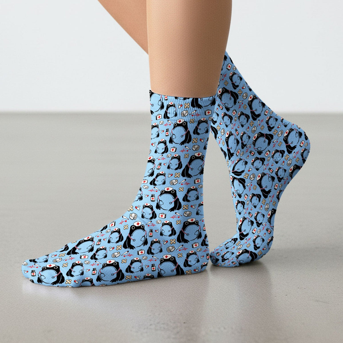 Frog Medical Nurse Socks