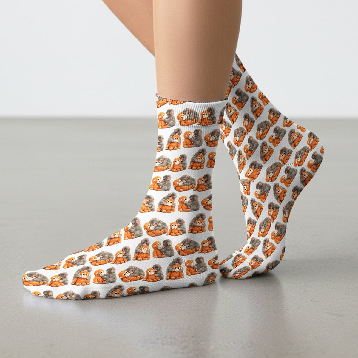 Cute Baby Monkey Plush Toy Nurse Socks