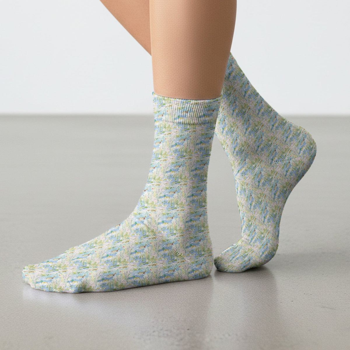 Ducks In Pond Nurse Socks