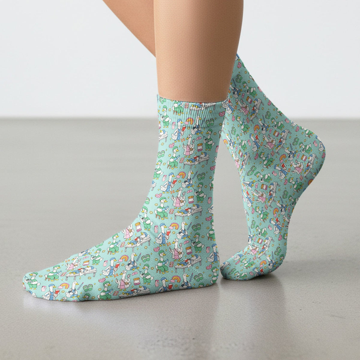 Duck Medical Doodle Nurse Socks