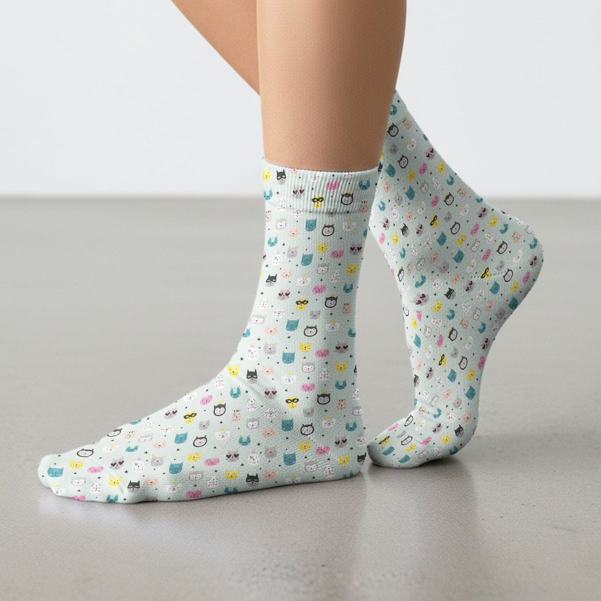 Colorful Cat Nurse Socks