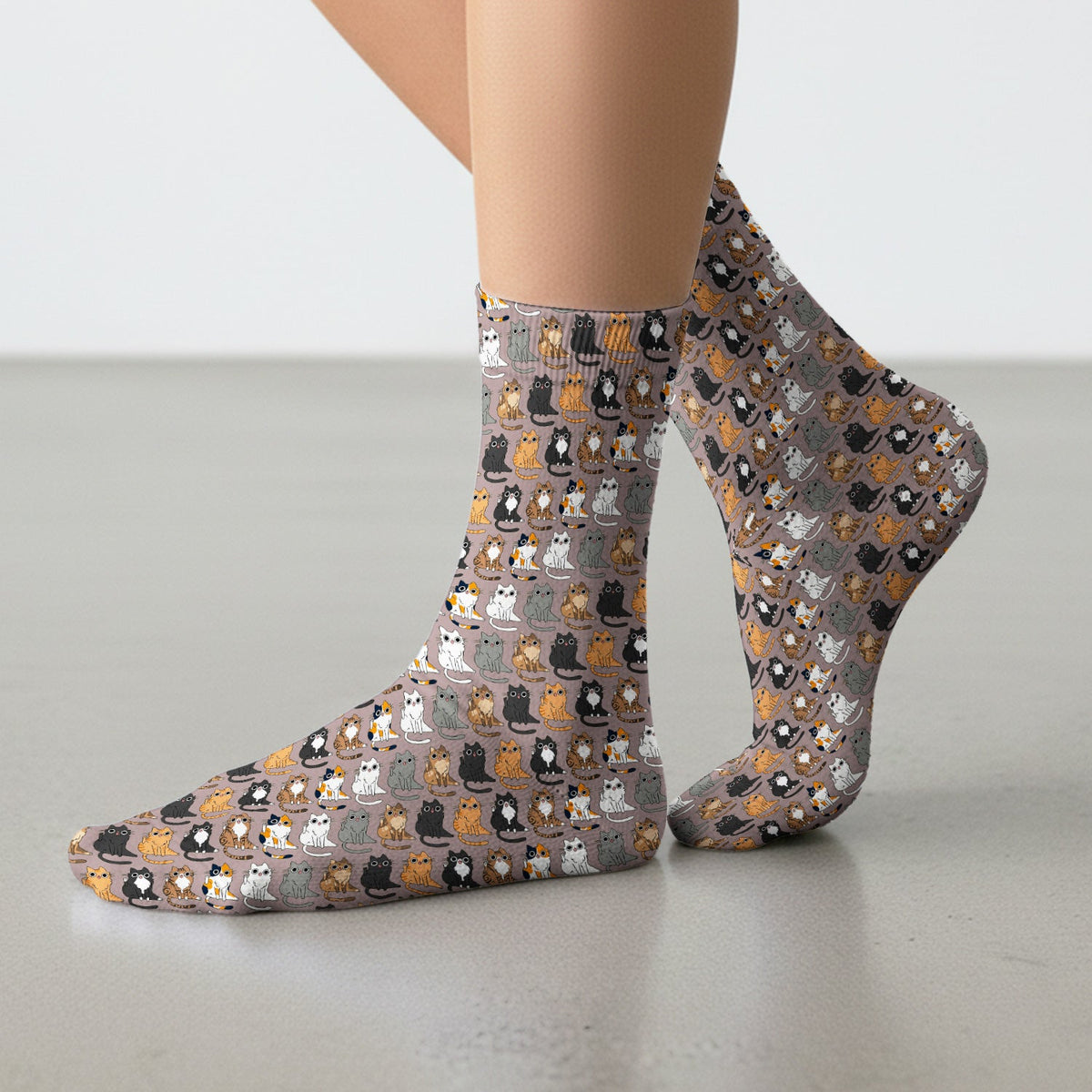Cat Pattern Nurse Socks