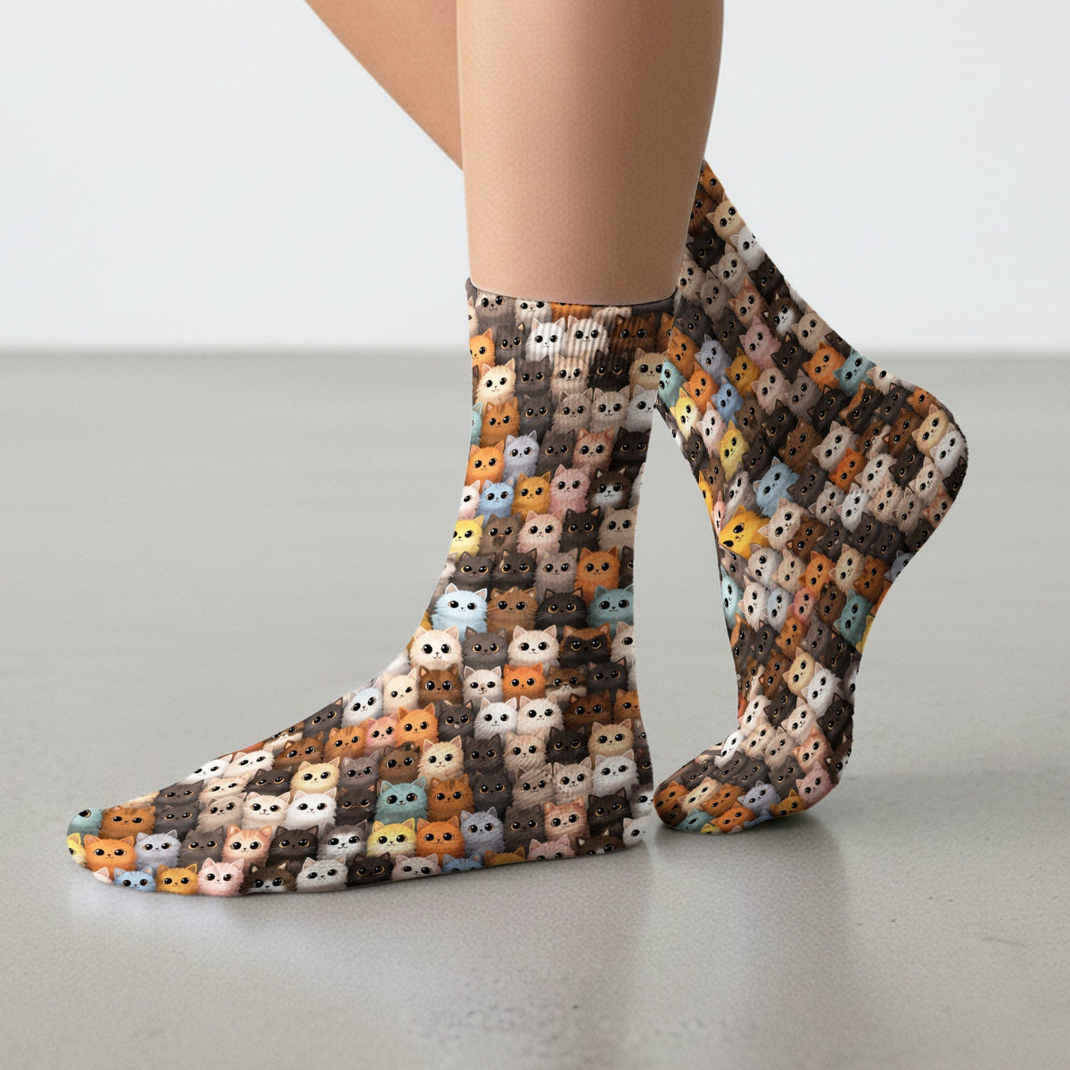 Colorful Kitty Nurse Socks