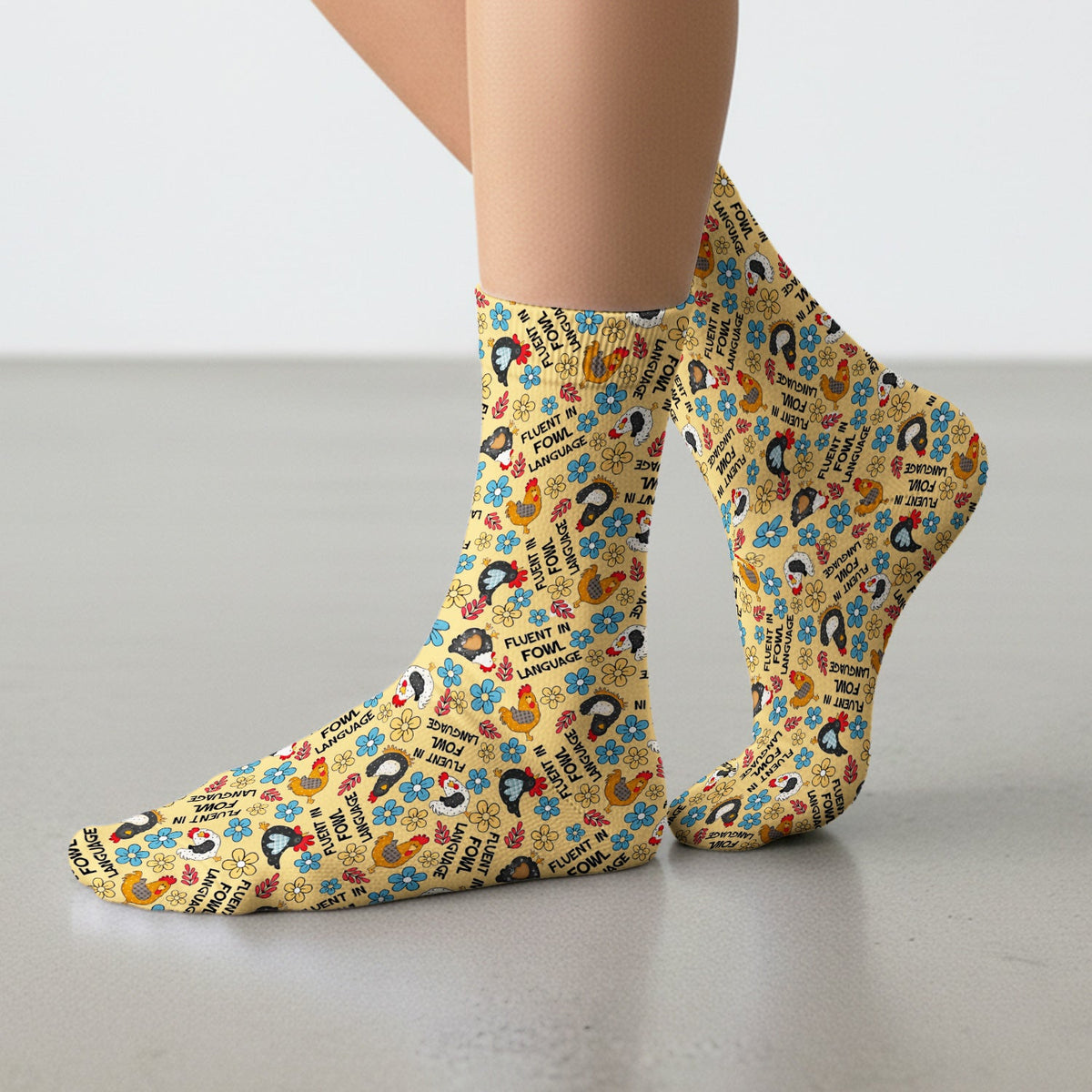 Fluent In Fowl Language Nurse Socks
