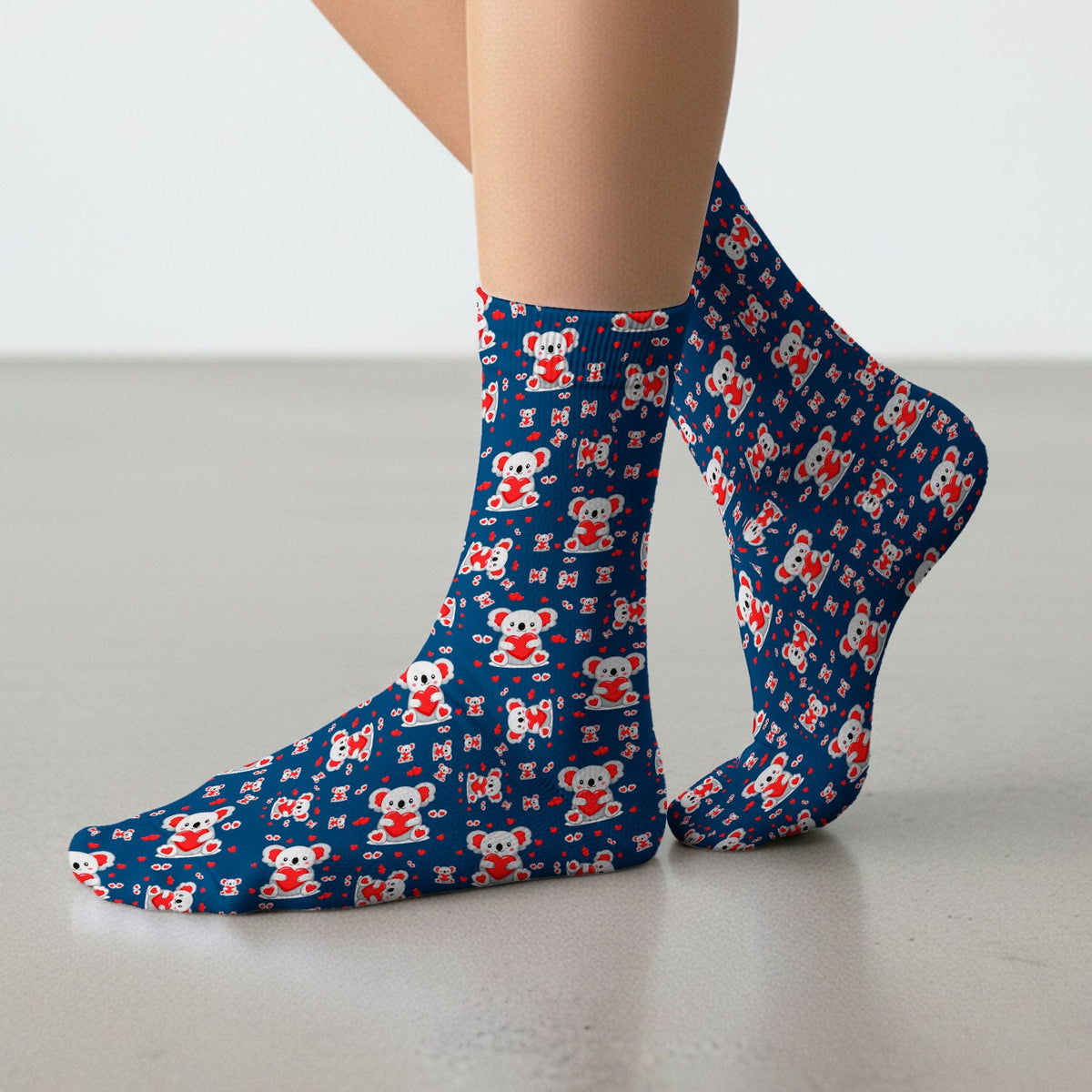 Valentine Koala Heart Nurse Socks