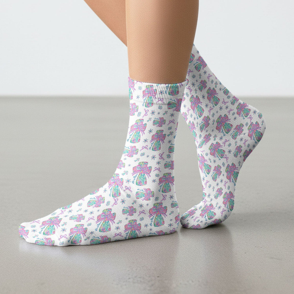 Colorful Bow Nurse Socks
