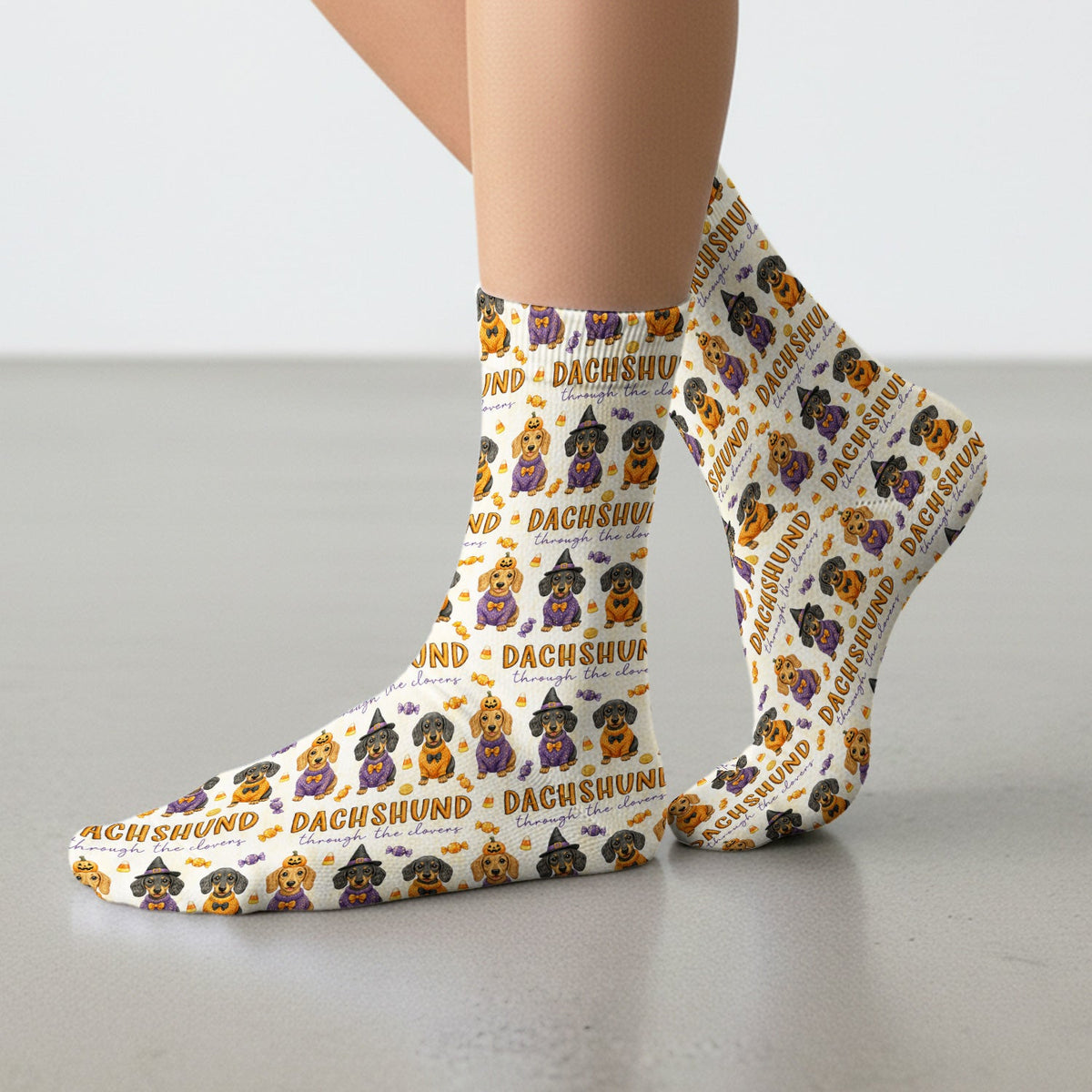 Candy Dachshund Nurse Socks