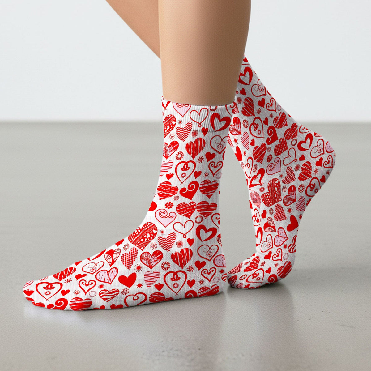 Valentine Heart Nurse Socks - Valentines Day Gift