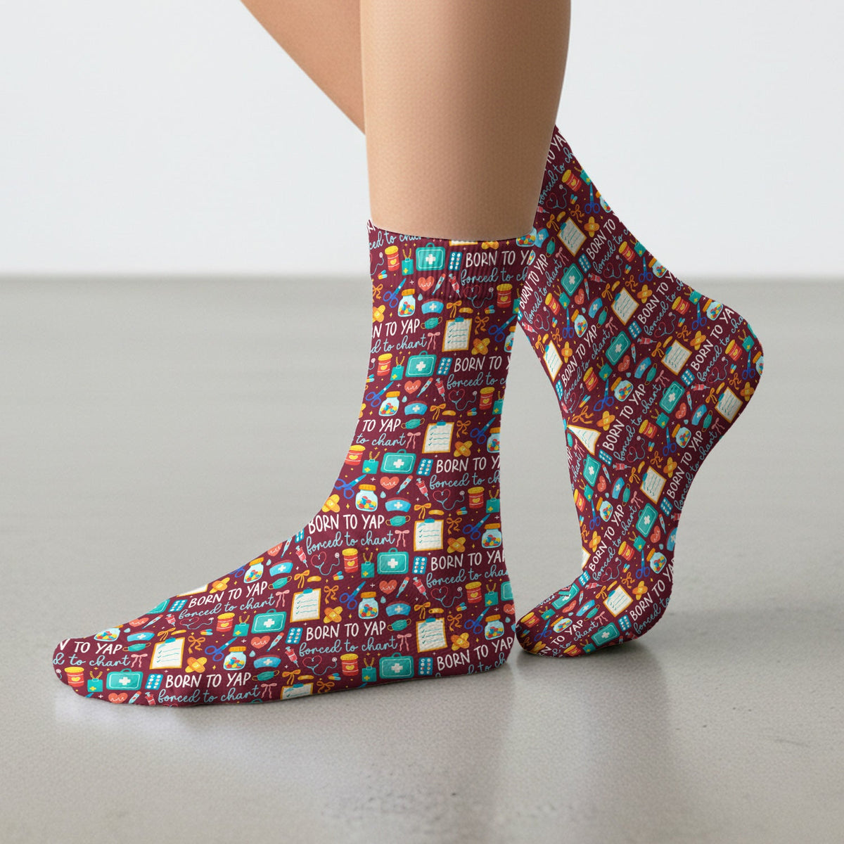 Born To Yap Medical Tools Nurse Socks