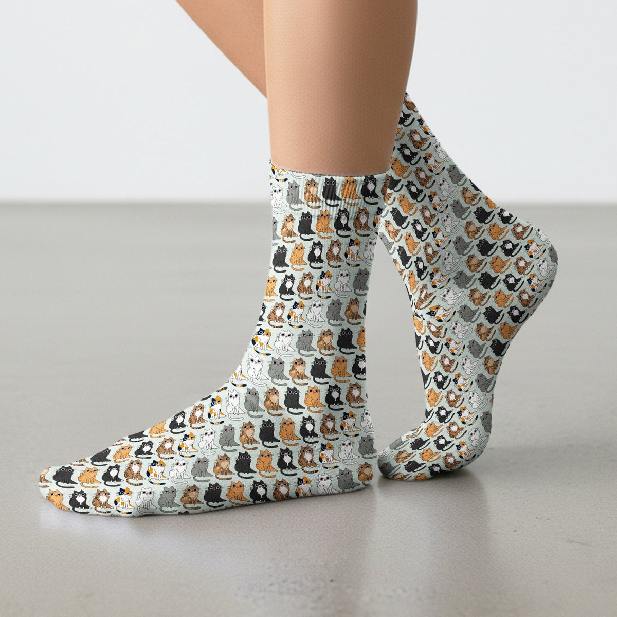 Cat Pattern Nurse Socks