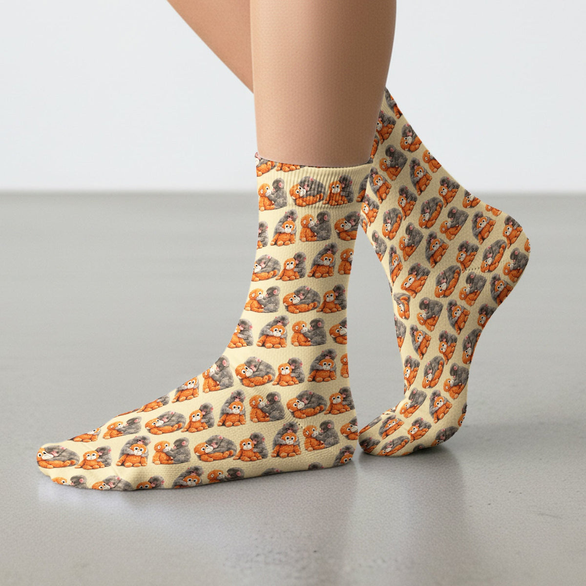 Cute Baby Monkey Plush Toy Nurse Socks
