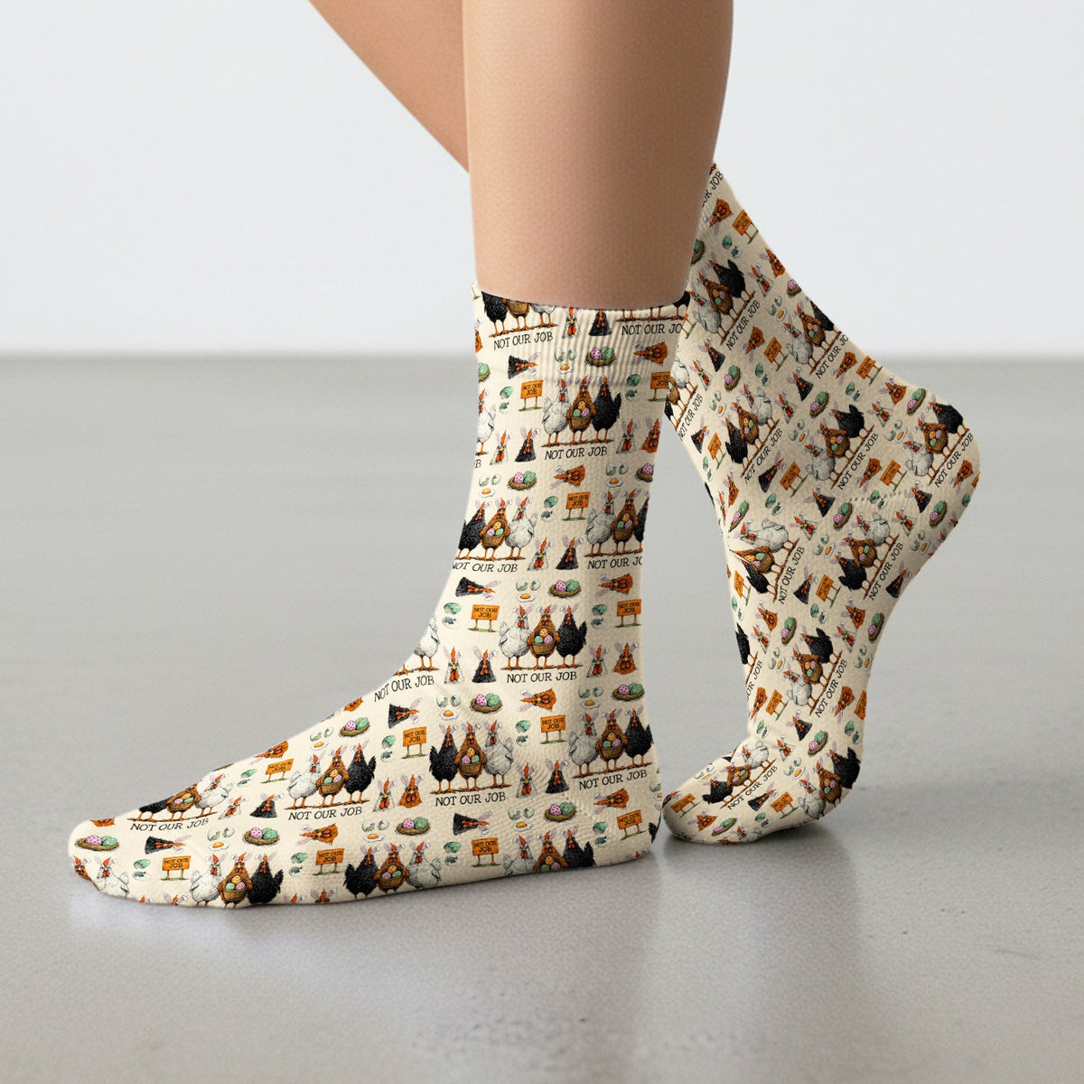 Chicken Humor Nurse Socks - Easter Gift