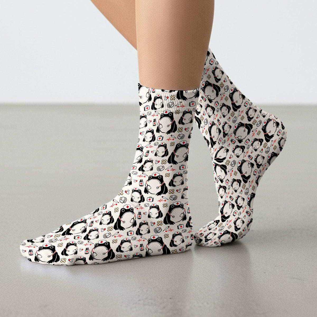 Frog Medical Nurse Socks