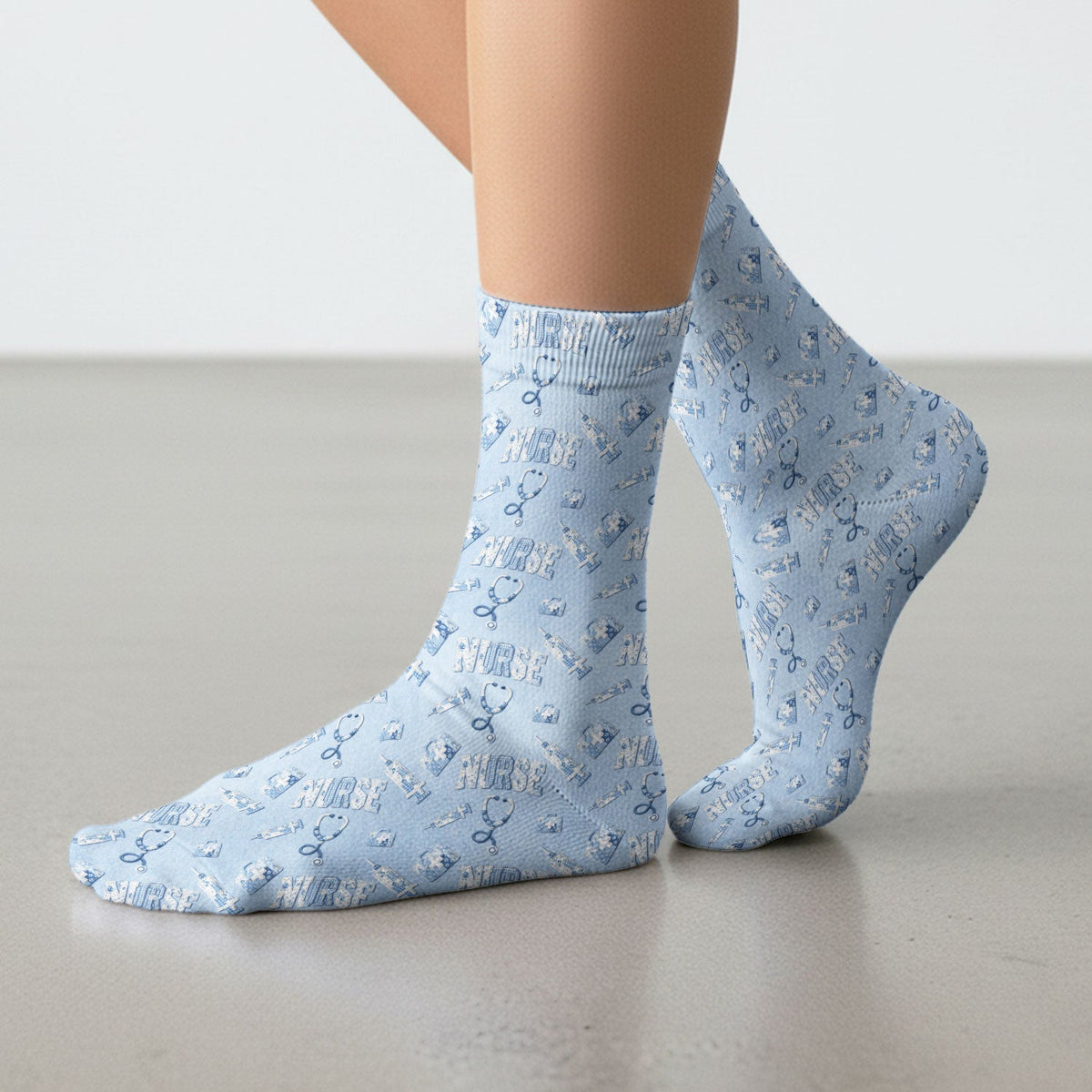 Blue Nurse Medical Socks